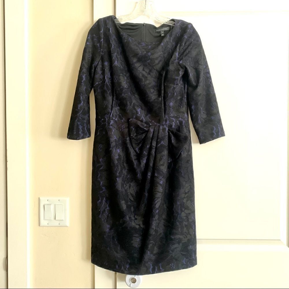 David Meister lace dress with bow detail
